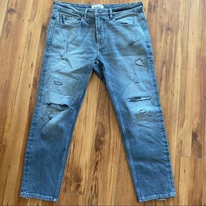 Gray Wash Denim Jeans